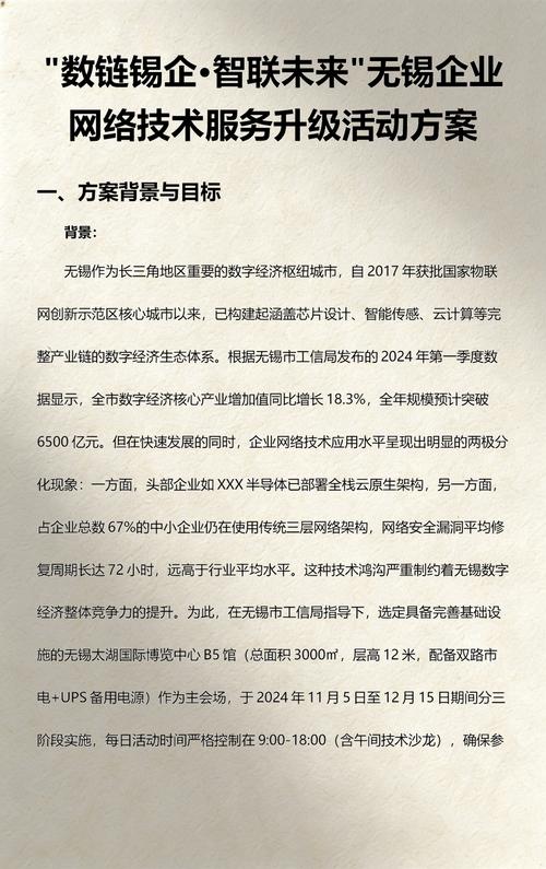 无锡企业网络技术服务活动方案
